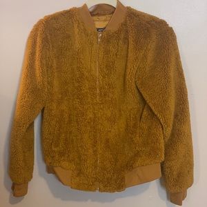 j.crew mercantile fuzzy zip up jacket